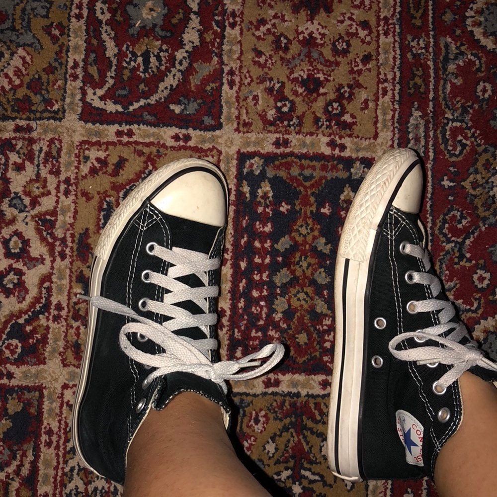 Black High Top Converse Sneakers Size 3